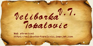 Veliborka Topalović vizit kartica